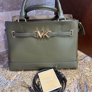 Michael Kors Green Reed Satchel Purse